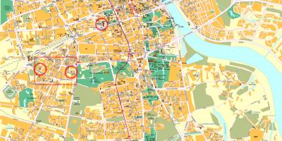 Straat kaart van Warschau polen