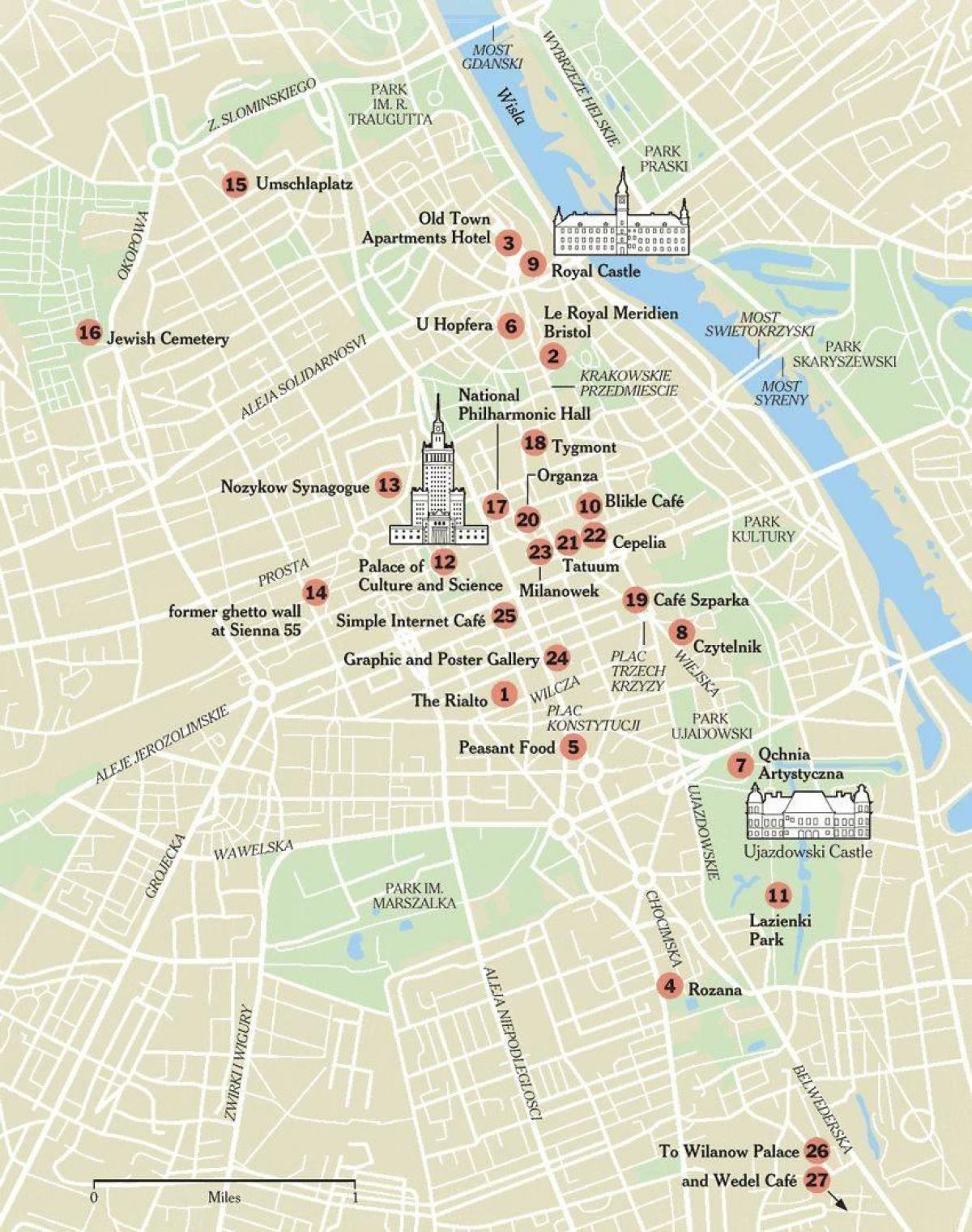 city sightseeing Warschau kaart