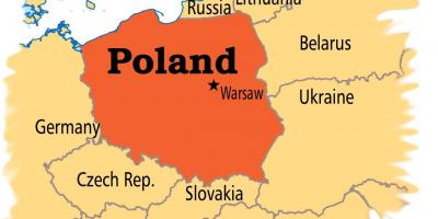 Kaart van Warschau europa